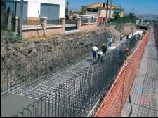 Obra hidráulica. Encauzamiento del Barranco Hondo (Granada).