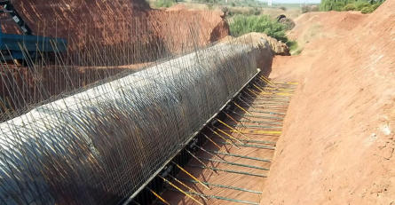 Obra Fábrica Autovía del sur A-4. Carboneros (Jaén). Armado